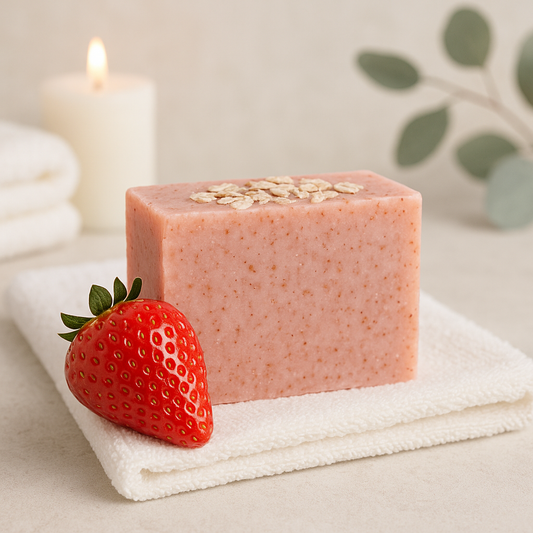 Stawberry Honey and Oatmeal bath bar